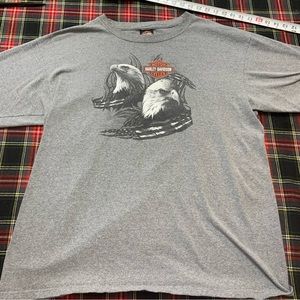 Harley Davidson Motorcycles Bald Eagle American Flag T Shirt Mens Size XL
